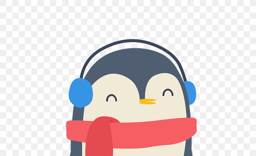 Penguin Razorbills Headphones Illustration, PNG, 500x500px, Penguin, Bird, Cartoon, Designer, Doodle Download Free