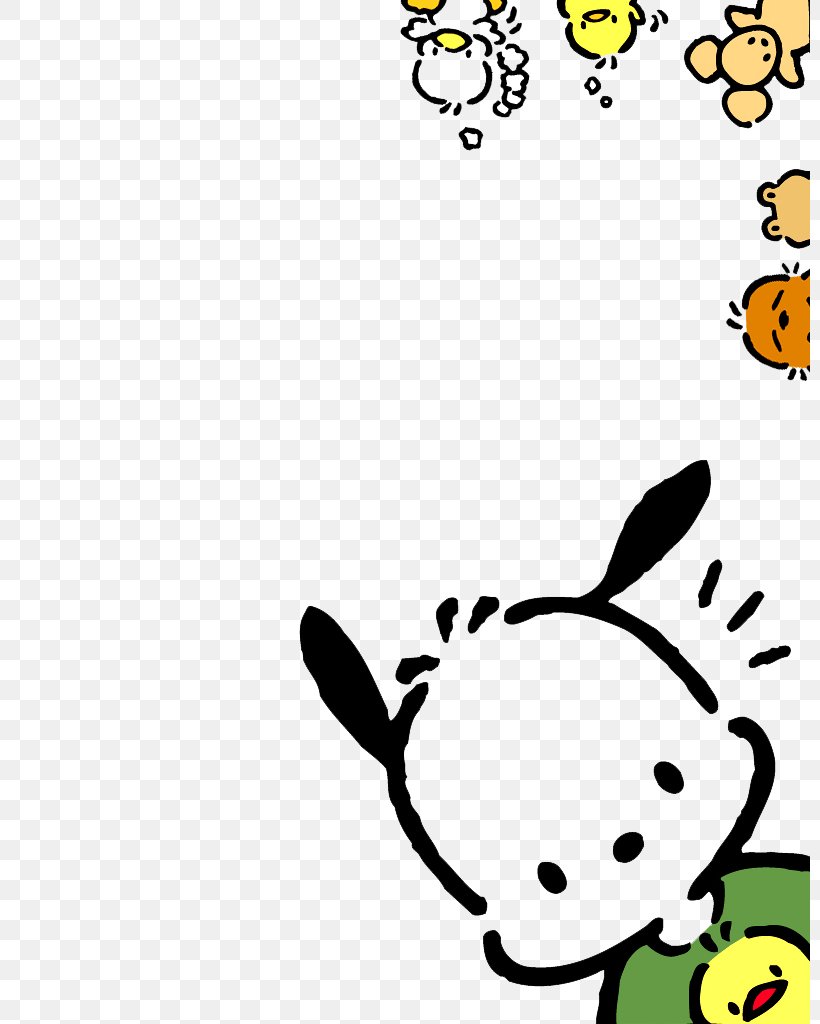 Hello Kitty Sanrio Dog Kavaii Wallpaper, PNG, 800x1024px, Hello Kitty,  Area, Black And White, Cartoon, Cuteness
