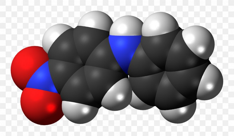 Chemistry Molecule Atom Diphenylamine Space-filling Model, PNG, 2000x1160px, Watercolor, Cartoon, Flower, Frame, Heart Download Free