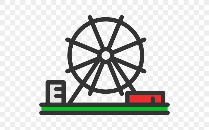 Amusement Park Silhouette, PNG, 512x512px, Symbol, Area, Auto Part, Bicycle Part, Bicycle Wheel Download Free