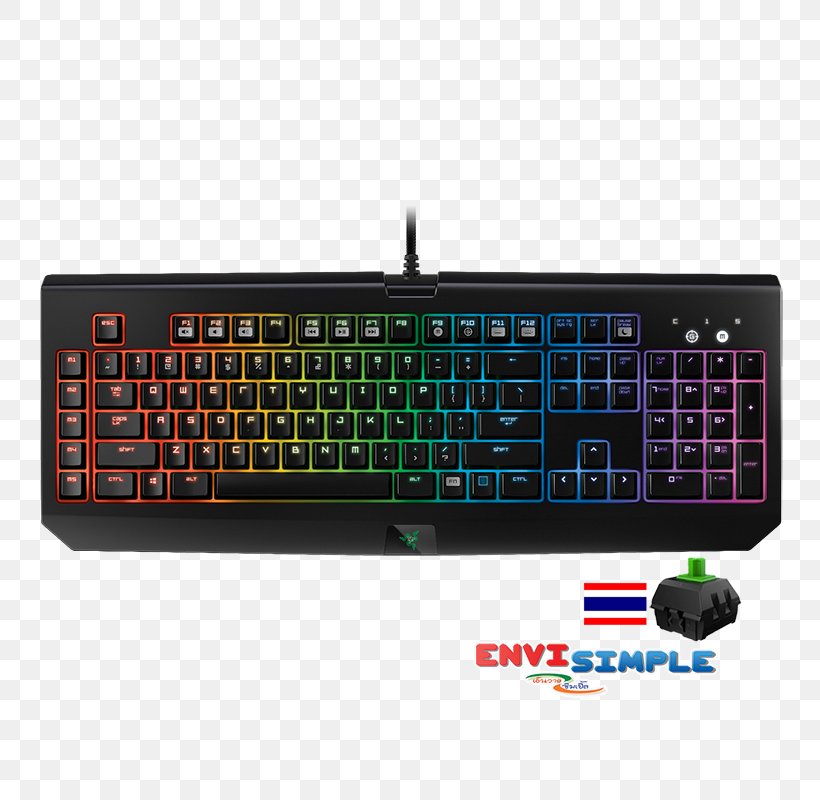 Computer Keyboard Numeric Keypads Razer Blackwidow Chroma Stealth Space Bar, PNG, 800x800px, Computer Keyboard, Computer Component, Display Device, Electronic Component, Electronic Device Download Free