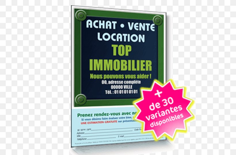 Flyer Real Estate Printing Advertising Vente Immobilière, PNG, 540x540px, Flyer, Advertising, Brand, Coupon, Goods Download Free