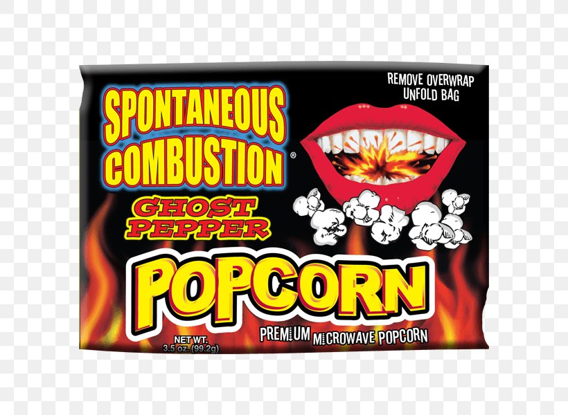 Popcorn Bhut Jolokia Chili Pepper Habanero Capsicum Annuum, PNG, 600x600px, Popcorn, Banner, Bhut Jolokia, Black Pepper, Brand Download Free