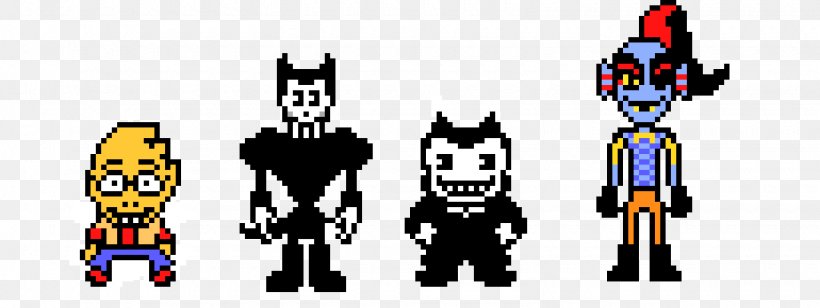 Bendy And The Ink Machine Pixel Art, PNG, 1540x580px, Bendy And The Ink Machine, Advanced Micro Devices, Cartoon, Character, Fictional Character Download Free