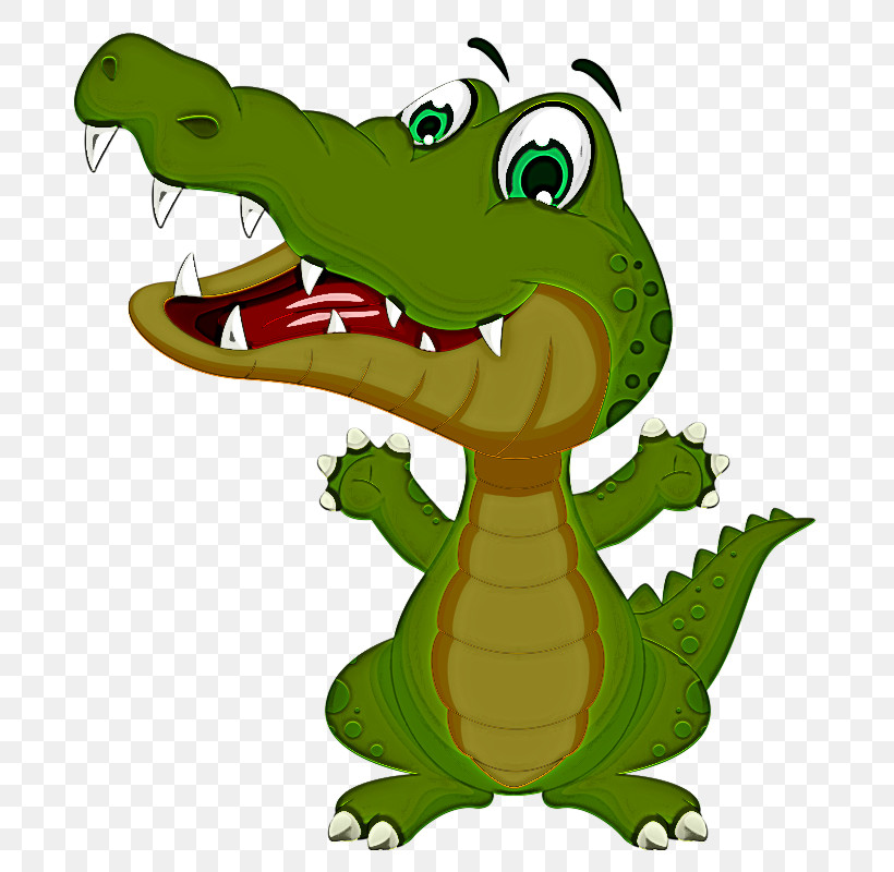 Crocodilia Crocodile Alligator Cartoon Green, PNG, 748x800px, Crocodilia, Alligator, Animal Figure, Cartoon, Crocodile Download Free