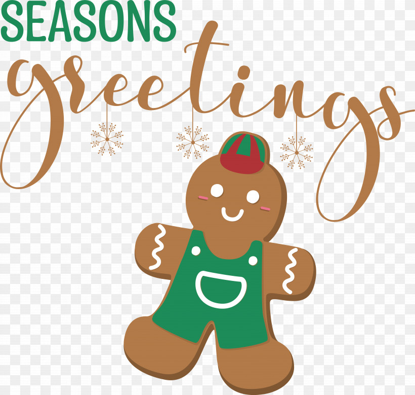 Seasons Greetings, PNG, 6760x6424px, Seasons Greetings, Gingerbread, Merry Christmas Download Free