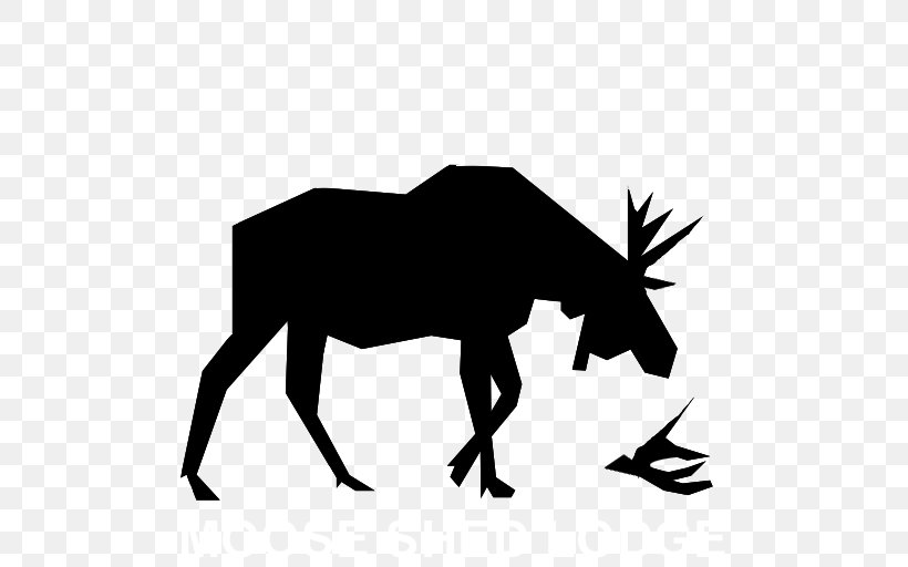 Mule Mustang Moose Cattle Clip Art, PNG, 512x512px, Mule, Black And White, Cattle, Cattle Like Mammal, Deer Download Free