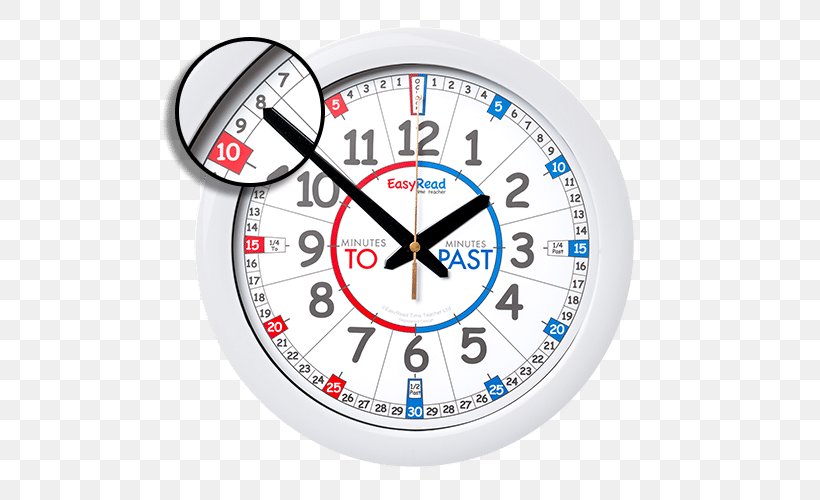 Clock Learning EasyRead Time Teacher, PNG, 500x500px, Clock, Alarm Clock, Alarm Clocks, Child, Classroom Download Free