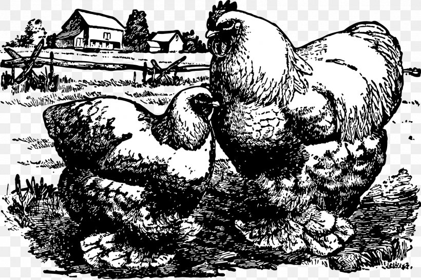 Rooster Chicken Flightless Bird Beak, PNG, 1790x1190px, Rooster, Art, Beak, Bird, Black And White Download Free