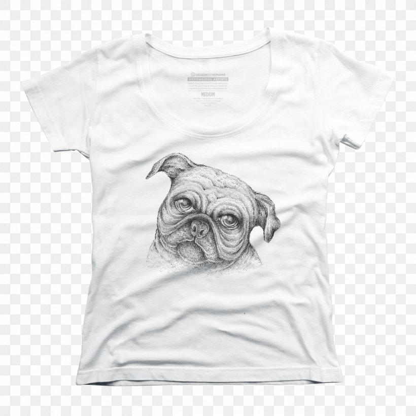 T-shirt Pug Sleeve Clothing, PNG, 2400x2400px, Tshirt, Carnivoran, Clothing, Collar, Crew Neck Download Free