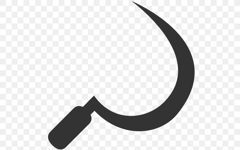 Sickle Clip Art, PNG, 512x512px, Sickle, Black, Black And White, Crescent, Hammer And Sickle Download Free
