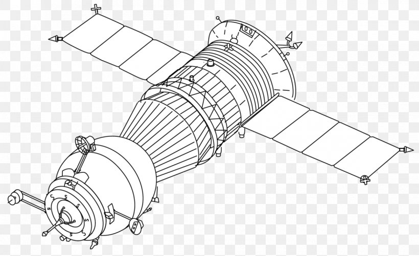 Drawing International Space Station Space Probe Spacecraft Progress M
