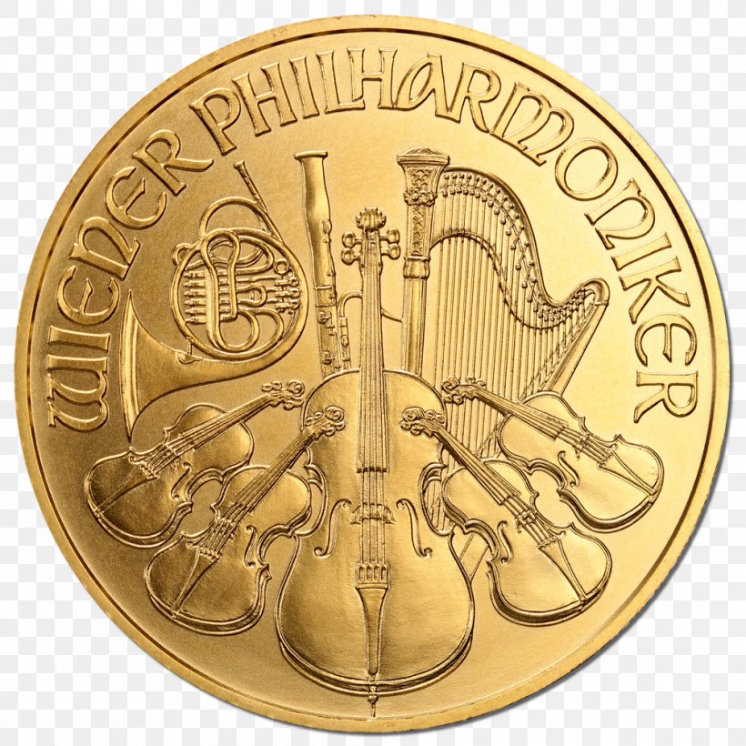 Austrian Silver Vienna Philharmonic Bullion Coin Gold As An Investment, PNG, 1000x1000px, Vienna Philharmonic, Austrian Mint, Austrian Silver Vienna Philharmonic, Brass, Bullion Download Free