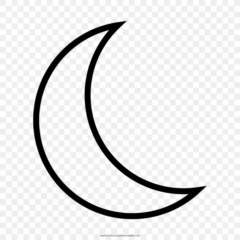 Lua Em Quarto Crescente Drawing Coloring Book, PNG, 1000x1000px, Crescent, Area, Black, Black And White, Coloring Book Download Free