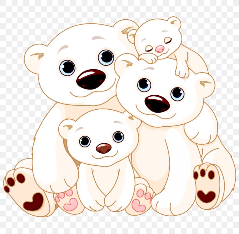 Polar Bear Brown Bear Giant Panda, PNG, 800x800px, Watercolor, Cartoon, Flower, Frame, Heart Download Free