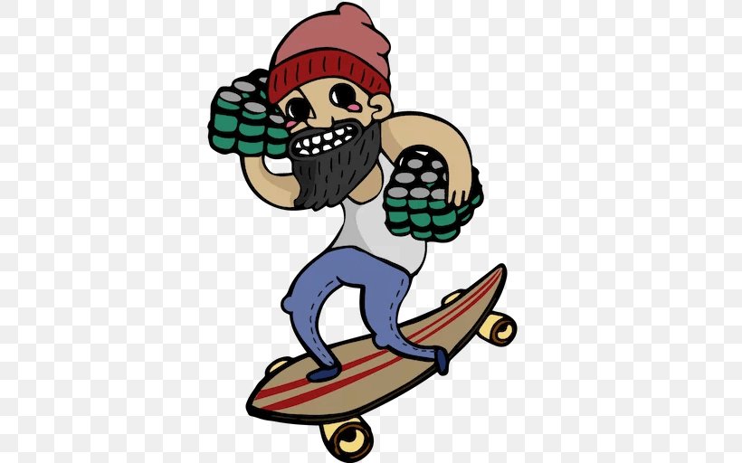 Sticker Telegram Man Skateboard Clip Art, PNG, 512x512px, Sticker, Character, Fiction, Fictional Character, Headgear Download Free