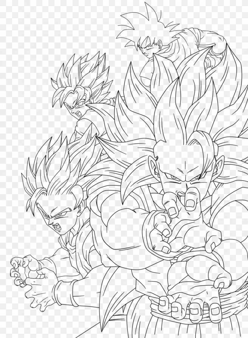 Goku Gotenks Vegeta Majin Buu Gogeta, PNG, 900x1223px, Goku, Artwork, Black, Black And White, Cell Download Free
