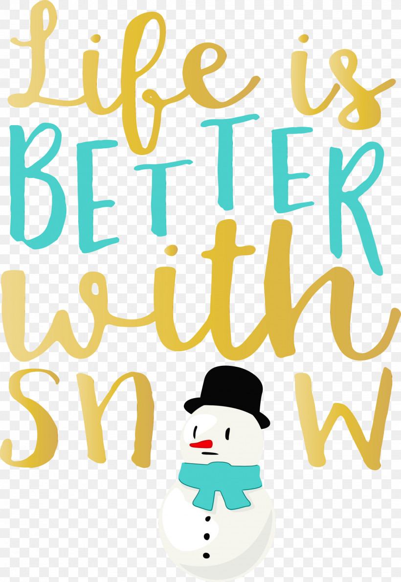 Yellow Font Meter Line Happiness, PNG, 2065x2999px, Snow, Geometry, Happiness, Life Is Better With Snow, Line Download Free