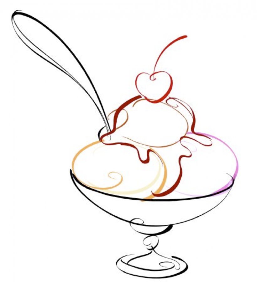 Ice Cream Sundae Fudge Clip Art, PNG, 847x927px, Ice Cream, Artwork, Bacon Sundae, Bowl, Cream Download Free