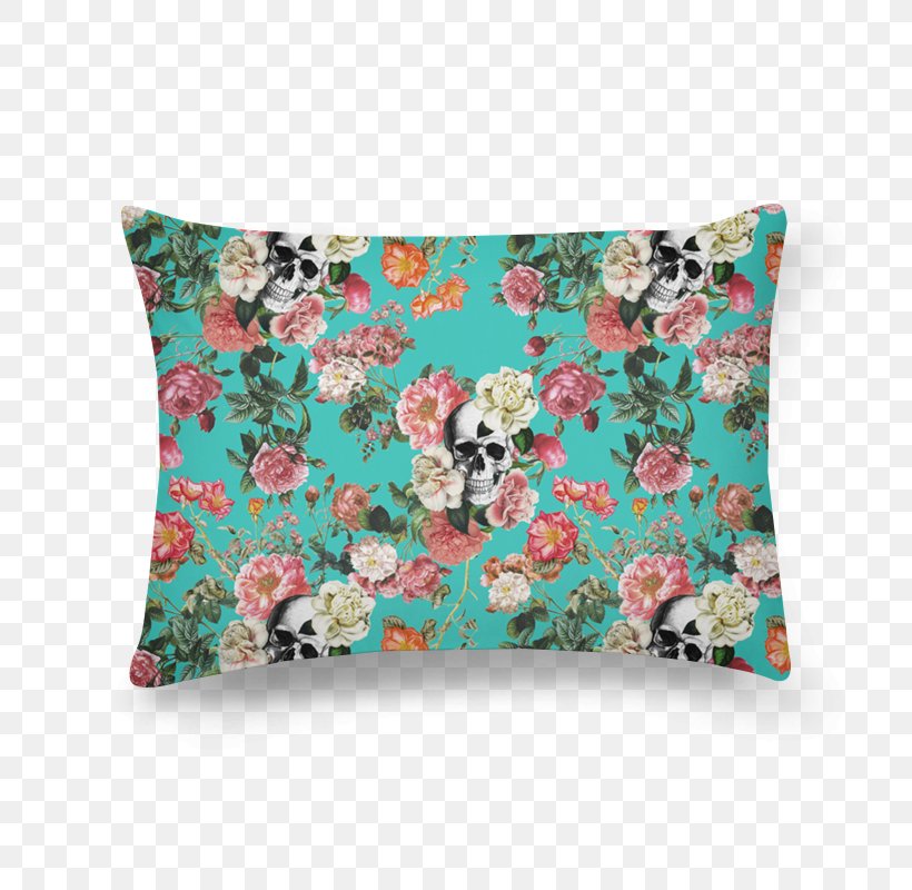 Throw Pillows Cushion Rectangle Turquoise, PNG, 800x800px, Throw Pillows, Cushion, Pillow, Rectangle, Skull Download Free