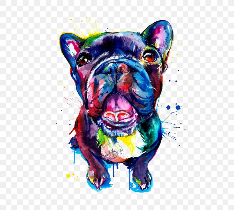 French Bulldog Pug Pit Bull Pet, PNG, 564x737px, French Bulldog, Art, Boston Terrier, Bulldog, Canvas Print Download Free