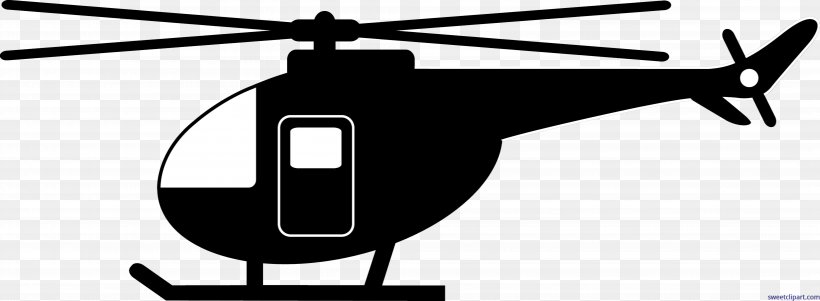 Helicopter Clip Art Openclipart Airplane Vector Graphics, PNG, 8291x3050px, Helicopter, Aircraft, Airplane, Black, Black And White Download Free