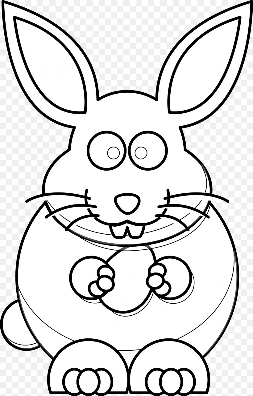 Easter Bunny Hare Cartoon Rabbit Clip Art, PNG, 1969x3088px, Easter Bunny, Animation, Black, Black And White, Cartoon Download Free