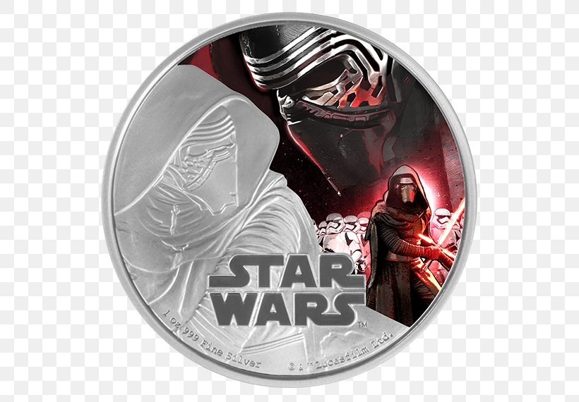 Kylo Ren Finn Silver Coin Silver Coin, PNG, 570x570px, Kylo Ren, Coin, Finn, Force, Gold Plating Download Free