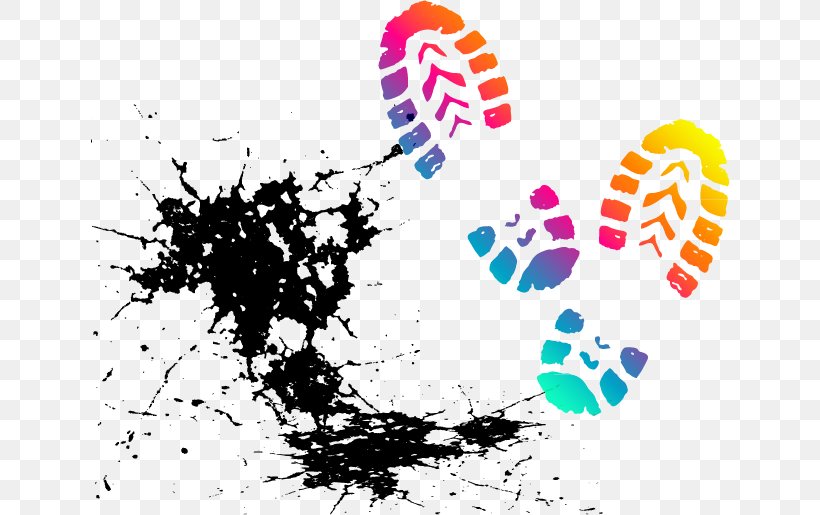 Shoe Footprint Converse Sneakers Clip Art, PNG, 640x515px, Shoe, Art, Boot, Brand, Color Download Free