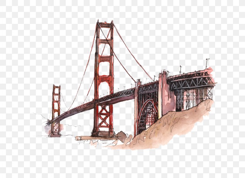 Golden Gate Bridge Paper T-shirt Sticker, PNG, 1024x745px, Golden Gate Bridge, Decal, Etsy, Golden Gate, Paper Download Free