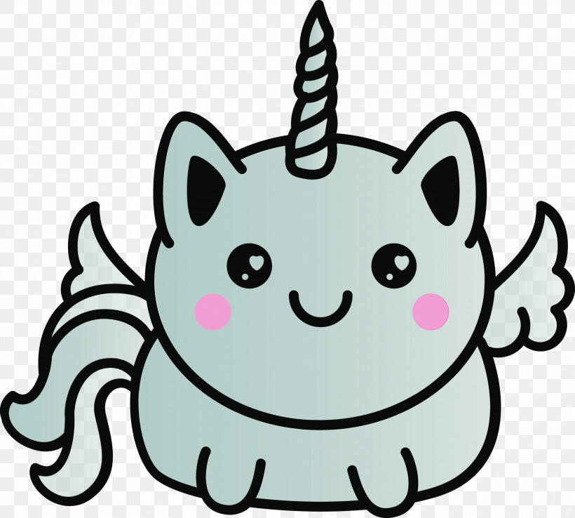 Head Whiskers Cartoon Pink Snout, PNG, 3000x2700px, Cute Unicorn, Cartoon, Cartoon Unicorn, Cat, Finger Download Free