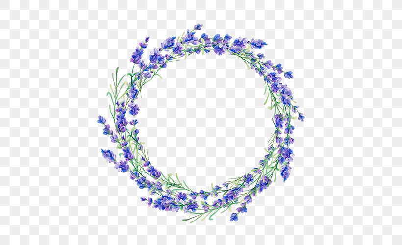 Watercolor Wreath Flower, PNG, 500x500px, Watercolor Painting, Art, Blue, Body Jewelry, Bracelet Download Free