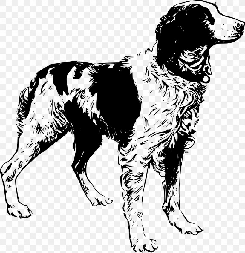 Brittany Dog Clumber Spaniel English Cocker Spaniel Clip Art, PNG, 967x1000px, Brittany Dog, Black And White, Breed, Brittany, Carnivoran Download Free