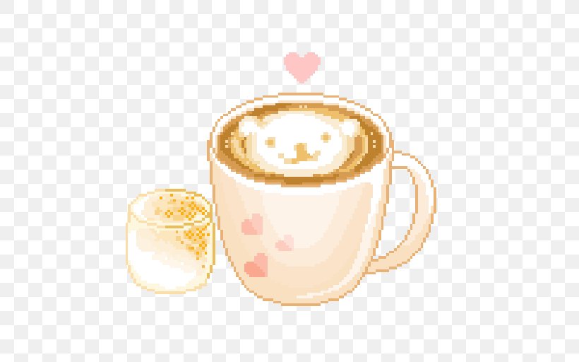 Coffee Cafe Pixel Art, PNG, 512x512px, Coffee, Animation, Art, Cafe, Cappuccino Download Free