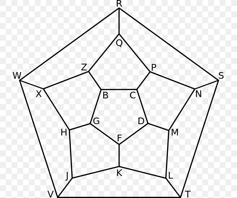 Icosian Game Hamiltonian Path Mathematics, PNG, 731x684px, Hamiltonian Path, Area, Black And White, Diagram, Drawing Download Free