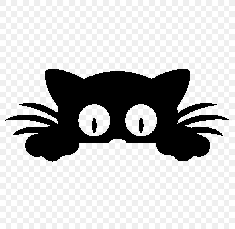 Cat Wall Decal Sticker Kitten, PNG, 800x800px, Cat, Black, Black And White, Black Cat, Bumper Sticker Download Free
