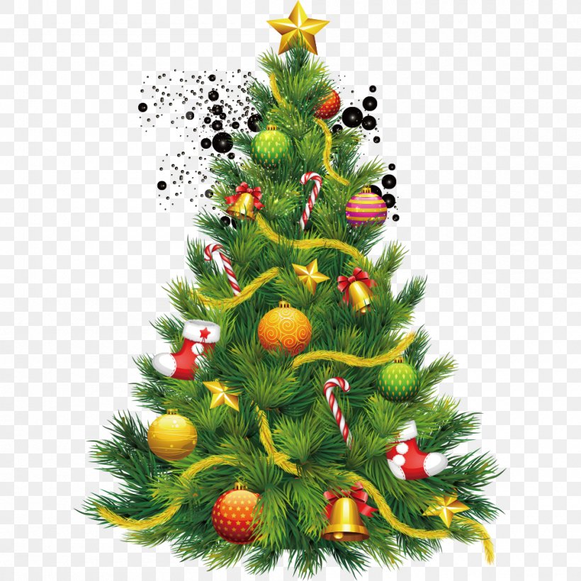 Santa Claus Christmas Tree Christmas Ornament Clip Art, PNG, 1000x1000px, Santa Claus, Artificial Christmas Tree, Christmas, Christmas Decoration, Christmas Lights Download Free