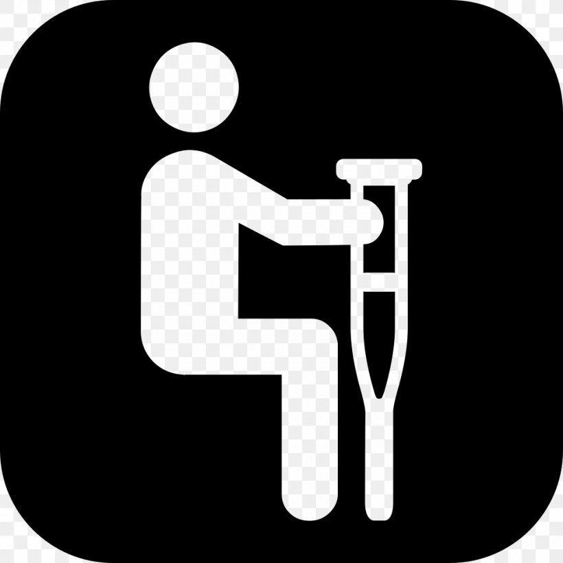 Crutch Vector Graphics Disability Clip Art, PNG, 980x980px, Crutch, Area, Black And White, Brand, Disability Download Free