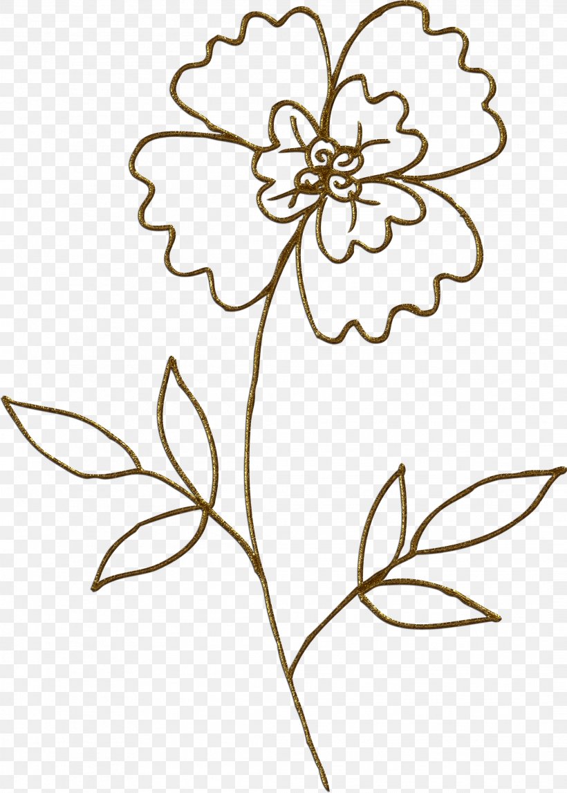 Cut Flowers Gold Clip Art, PNG, 2117x2960px, Flower, Art, Black And White, Branch, Cut Flowers Download Free