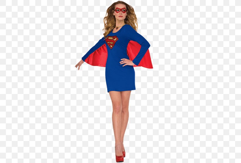 Supergirl Superman Superhero Costume Party, PNG, 555x555px, Supergirl, Blue, Child, Clothing, Cobalt Blue Download Free