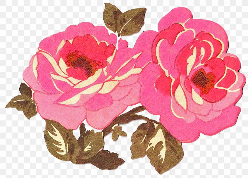 Garden Roses Cabbage Rose Floral Design Valentine's Day Cut Flowers, PNG, 1217x878px, Watercolor, Cartoon, Flower, Frame, Heart Download Free