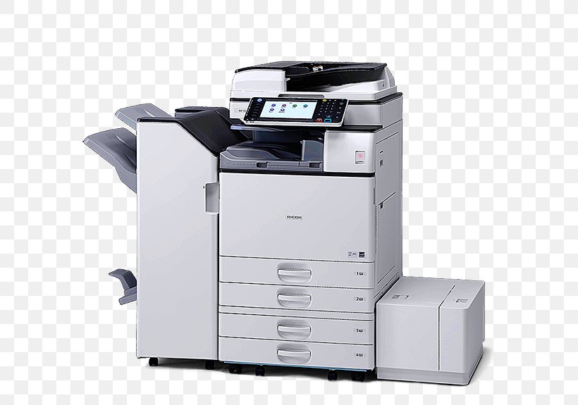 Multi-function Printer Ricoh Photocopier Image Scanner, PNG, 600x575px, Multifunction Printer, Automatic Document Feeder, Electronic Device, Fax, Image Scanner Download Free