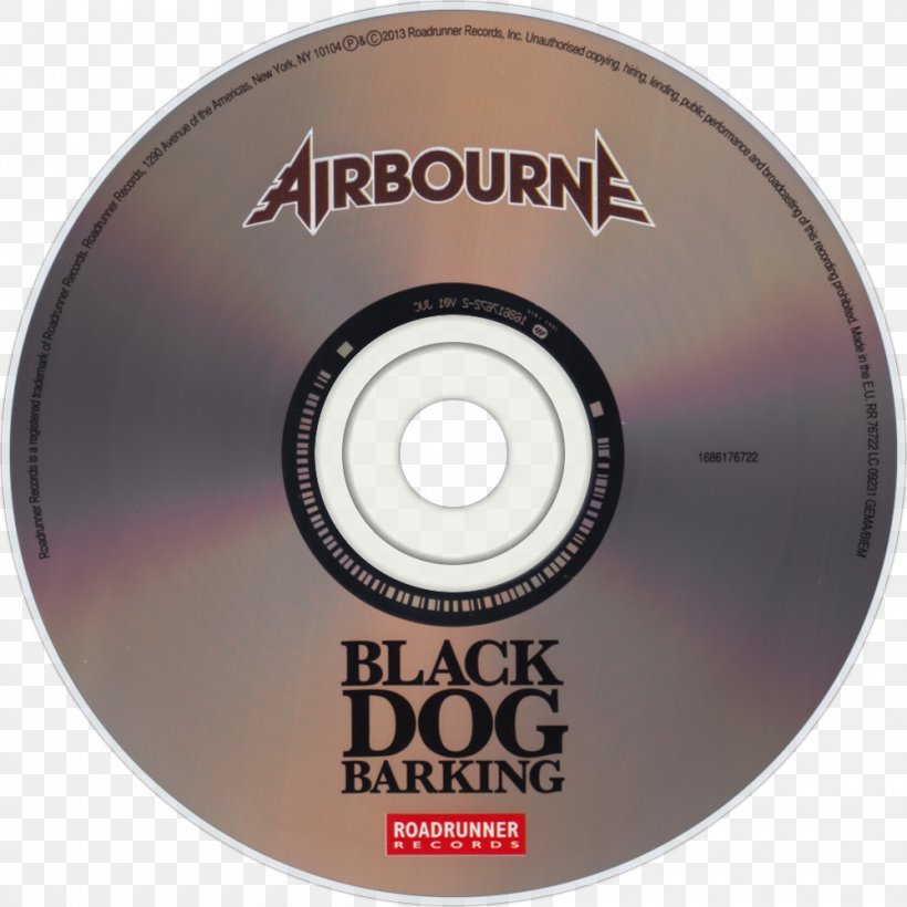 Compact Disc Black Dog Barking Airbourne No Guts. No Glory Album, PNG, 1000x1000px, Watercolor, Cartoon, Flower, Frame, Heart Download Free