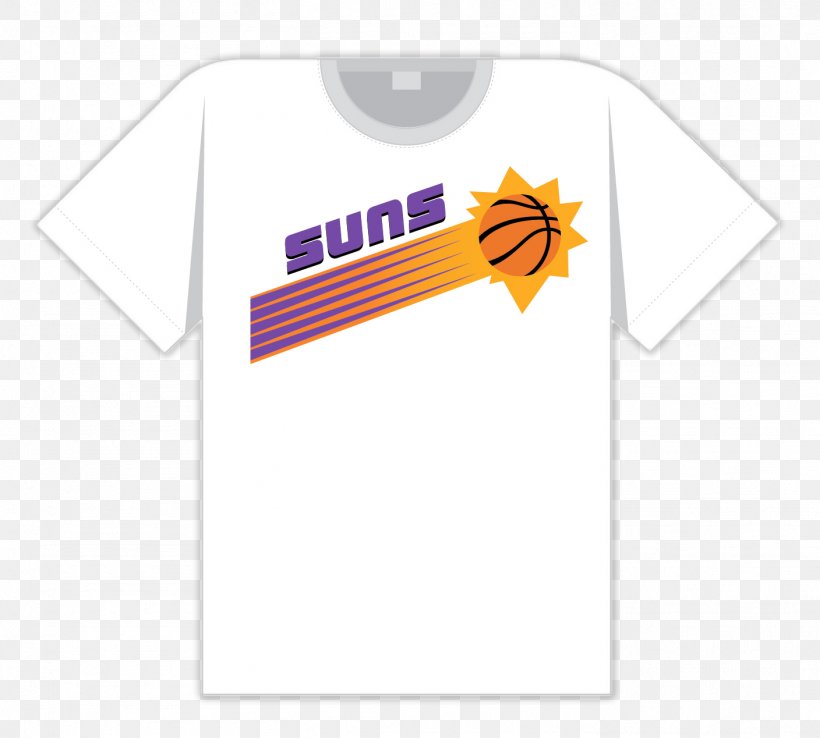 T-shirt Phoenix Suns Logo Product, PNG, 1408x1268px, Tshirt, Brand, Logo, Material, Nba Download Free