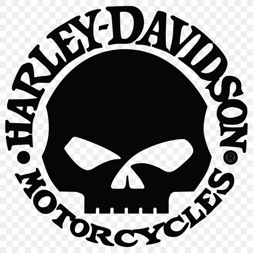 Harley-Davidson Motorcycle Logo Sticker, PNG, 1200x1200px, Harleydavidson, Area, Black, Black And White, Bone Download Free