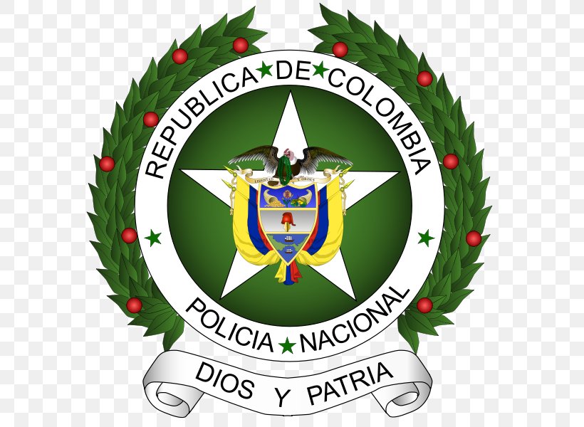 National Police Of Colombia Army Officer Military Forces Of Colombia, PNG, 600x600px, Colombia, Army Officer, Badge, Carabineros De Chile, Christmas Decoration Download Free