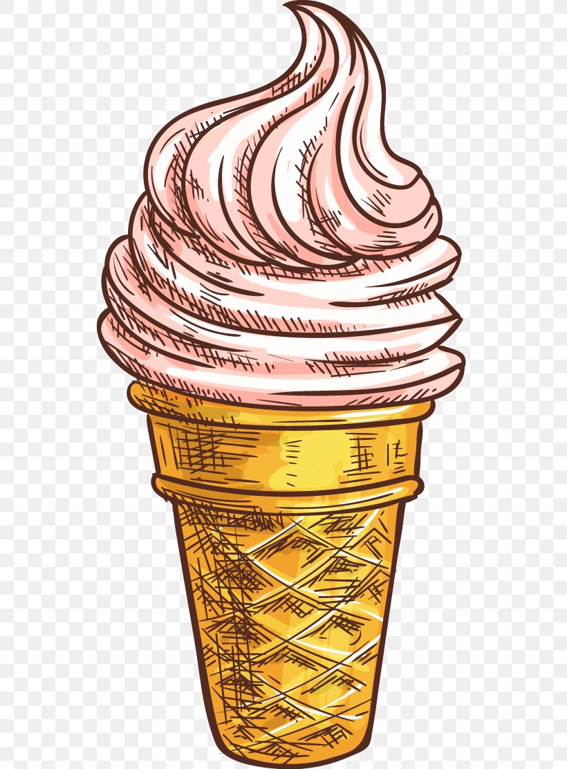Ice Cream Cone Strawberry Ice Cream Waffle, PNG, 539x1112px, Ice Cream, Cream, Dairy Product, Dessert, Dondurma Download Free