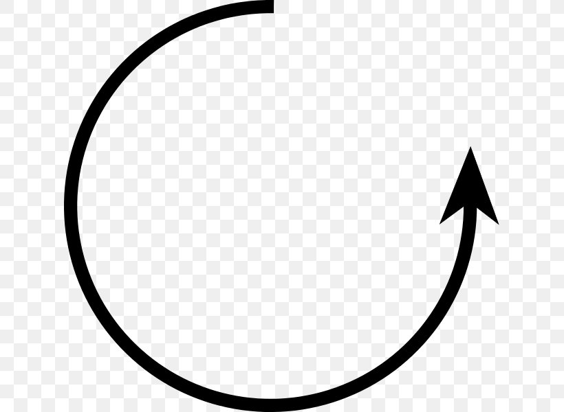 Clockwise Rotation Arrow Motion Relative Direction, PNG, 633x600px, Clockwise, Area, Black, Black And White, Line Art Download Free