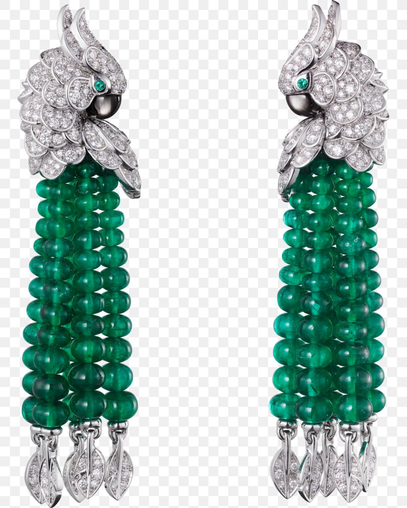 Emerald Earring Cartier Diamond Colored Gold, PNG, 750x1024px, Emerald, Bead, Body Jewelry, Brilliant, Carat Download Free