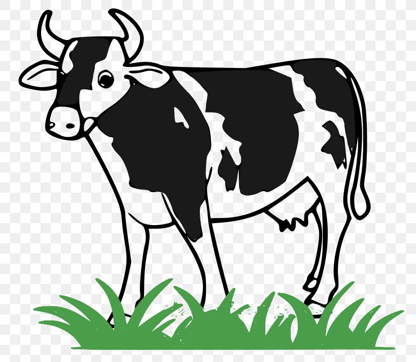 Holstein Friesian Cattle Milk Dairy Cattle Livestock Clip Art, PNG, 800x714px, Holstein Friesian Cattle, Artwork, Black And White, Cattle, Cattle Like Mammal Download Free